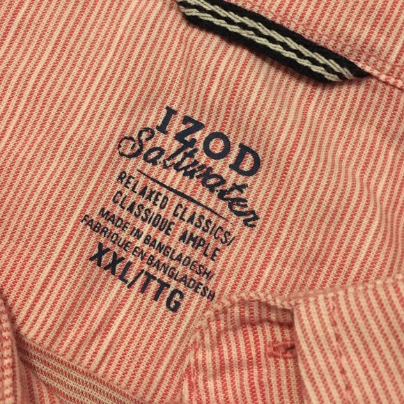 Izod Saltwater Rapture Rose Dockside Chambray Relaxed Classic Button Down Shirt - Picture 10 of 16